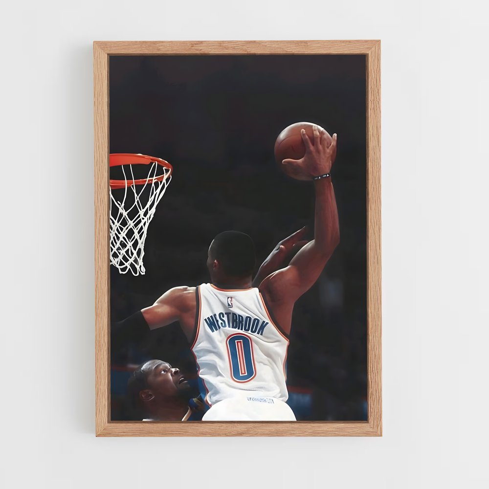 Poster Russell Westbrook Basket Ligne épurée – affiche Basketball (vue 4)